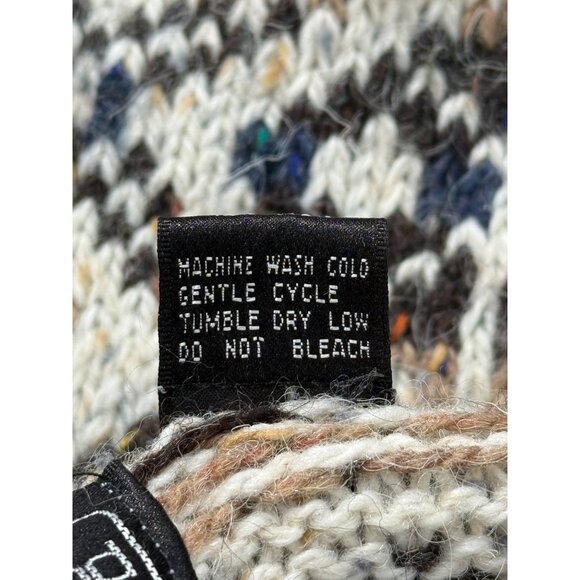 Vintage Peter England Fair Isle Geometric Sweater 90s Mens Size L - Picture 6 of 6